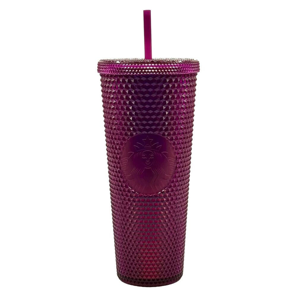 Starbucks Dark Purple 24 oz Studded Tumbler